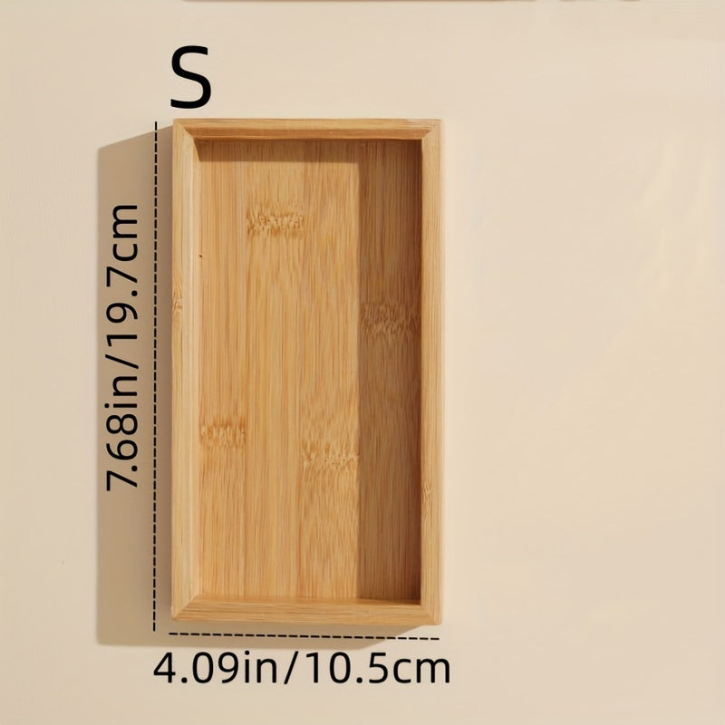 Набор подносов из бамбукового дерева 3 размера для хранения, организации, декора дома