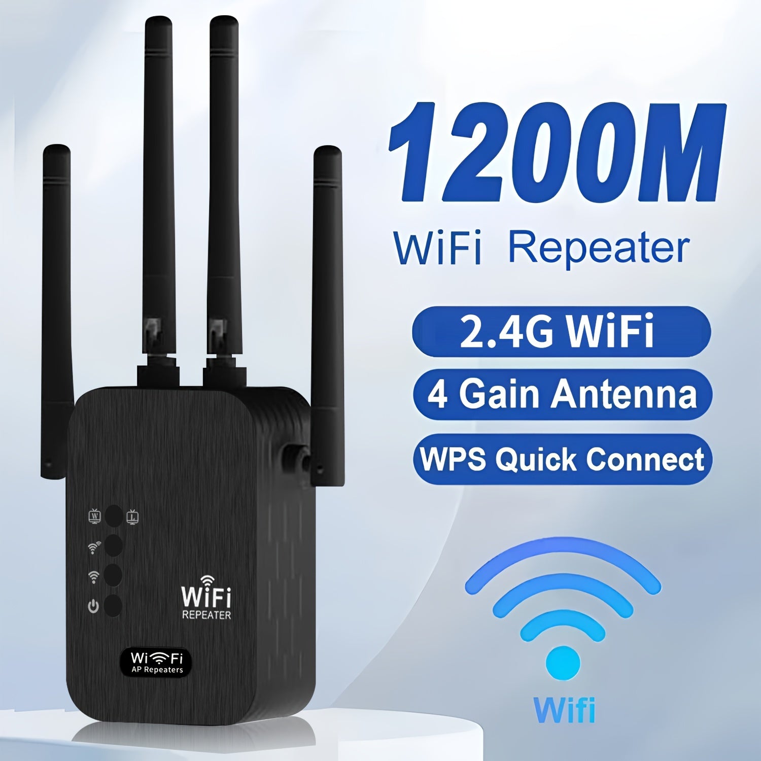 2024 WiFi Booster Dual Band 1200Mbps Coverage Up to 8500 Sq Ft Supports 35 Devices