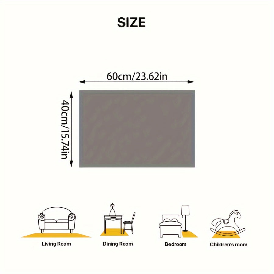 Toʻgʻri burchakli faux moʻri shaggy gilam mato, yopishqoq bo'lmagan orqa qismi bilan, yumshoq plyus, bo'yoq bilan bo'yalgan bir rangli