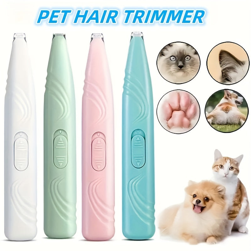 Cordless Electric Pet Grooming Scissors for Trimming Hair Around Paws Eyes Ears Face and Buttocks Low Noise