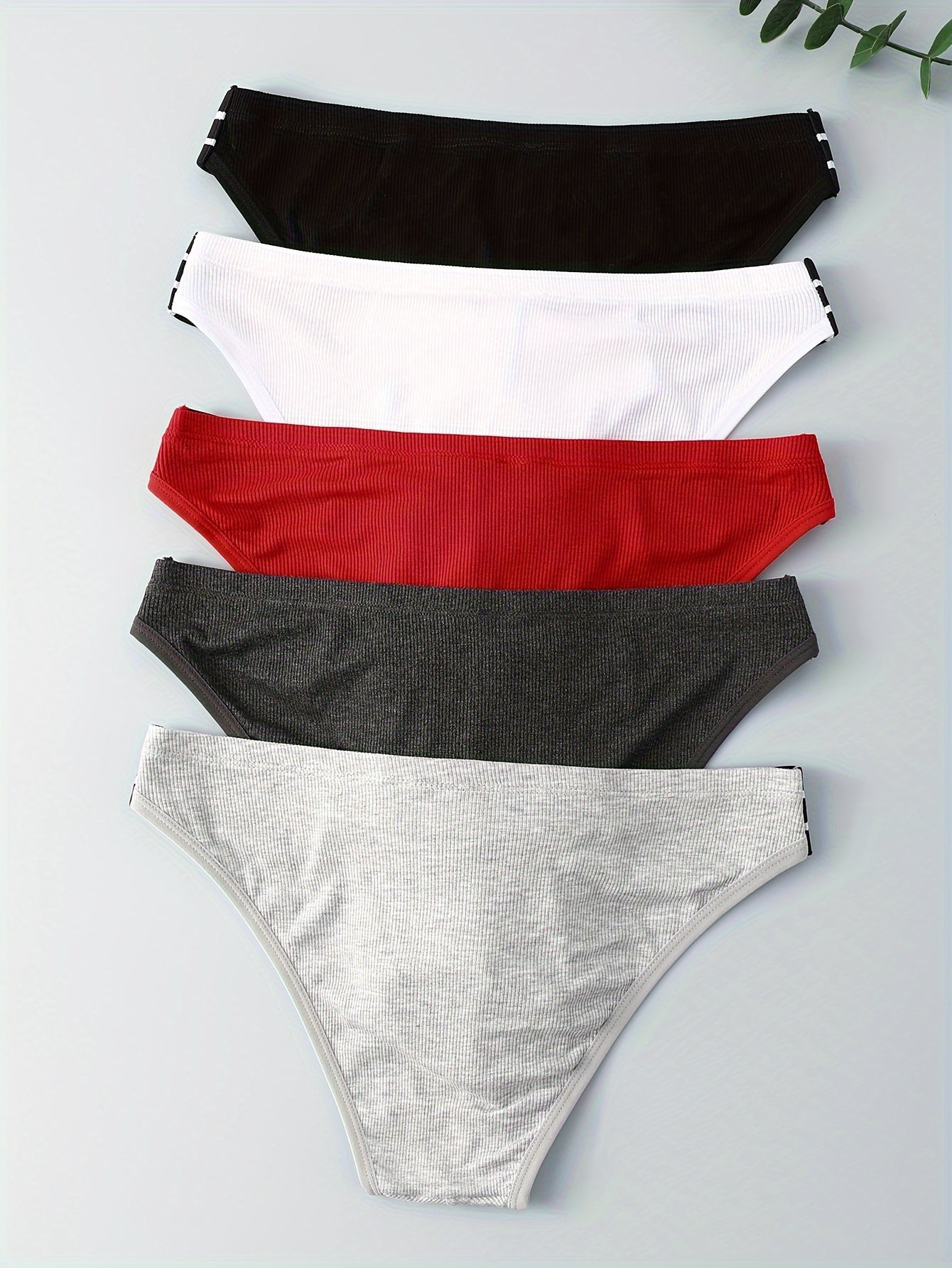 Men's 5-Pack Viscose Blend Briefs Breathable Stretchy Comfortable Casual Underwear