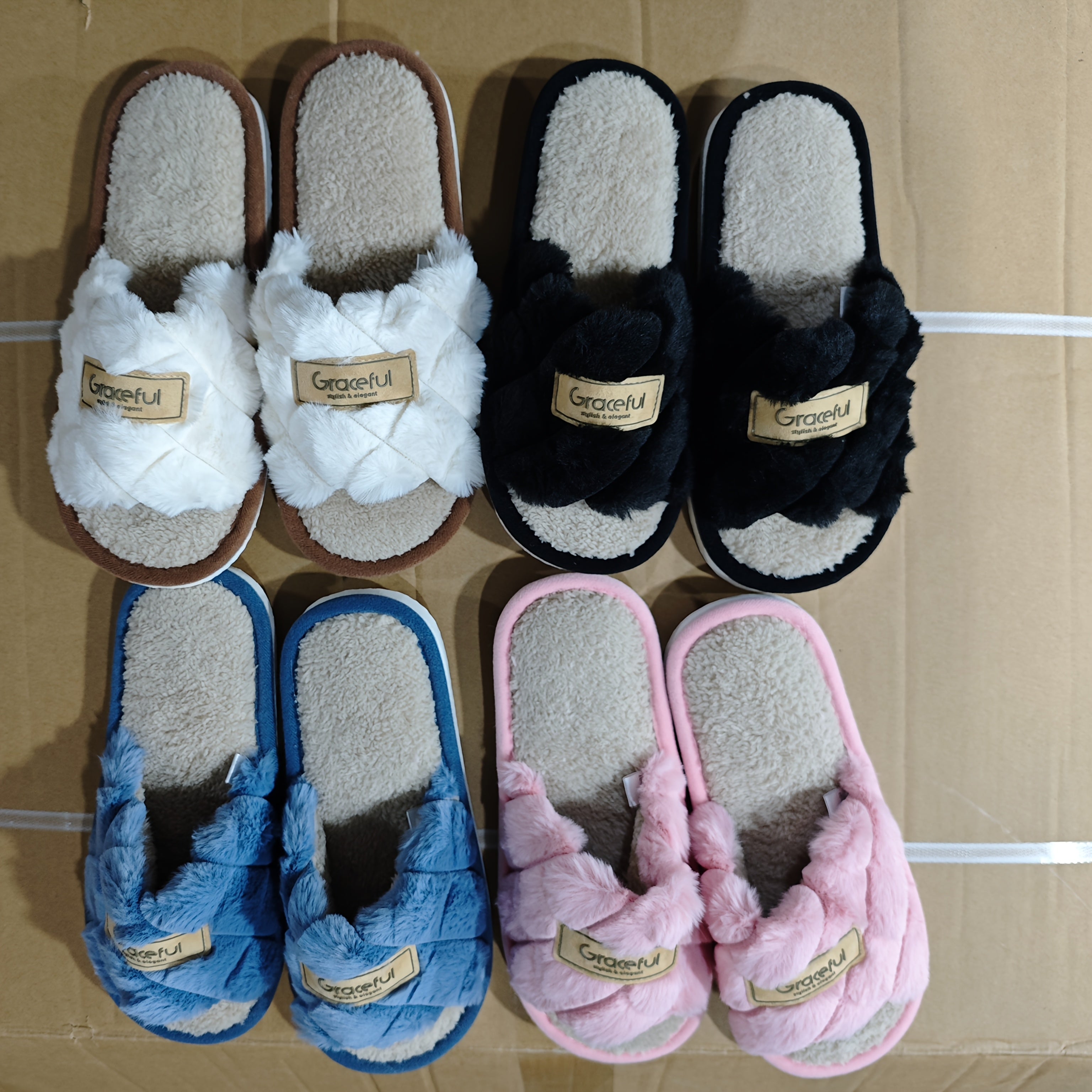 Women's Casual Indoor Flat Open-Toe Slippers for All Seasons