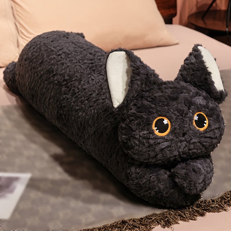 Almohada larga en forma de gato para dormir de lado, suave, adorable, diseño moderno, para todas las estaciones