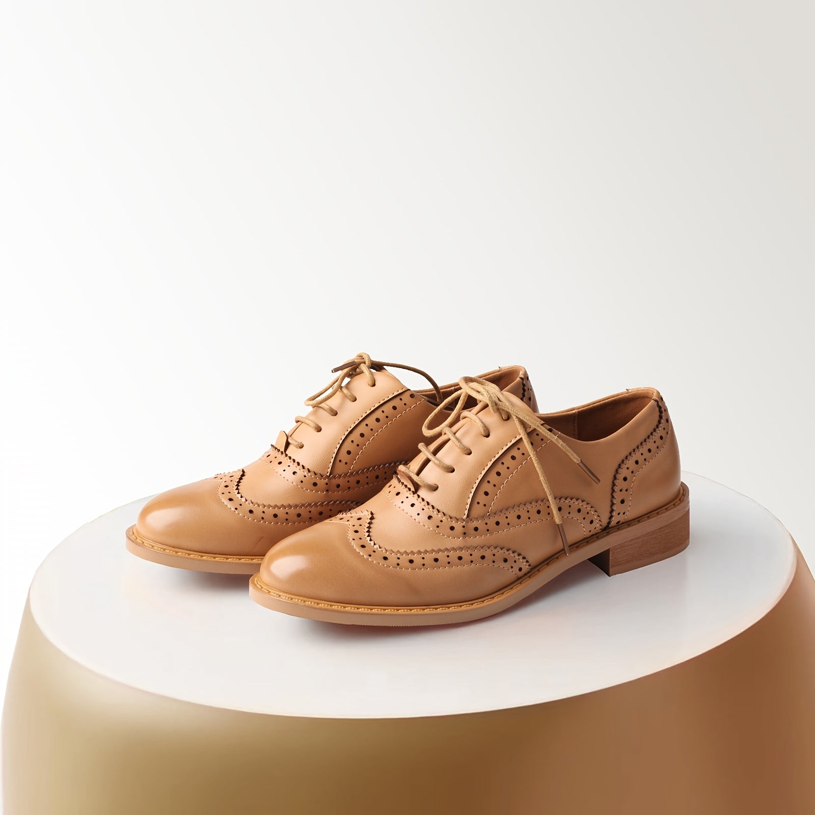 Women's Retro Lace Oxford Shoes Microfiber Cover TPU Sole Comfortable