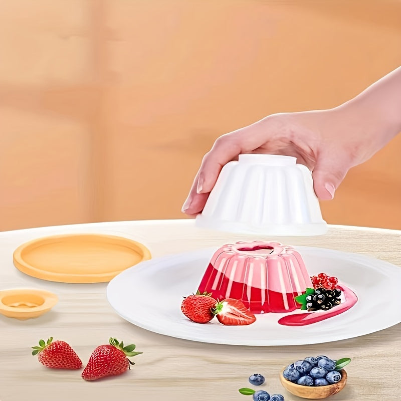 Jeliy, Mousse, Krem, Shokolad uchun 4-burchakli ABS plastmassa puding shakllari