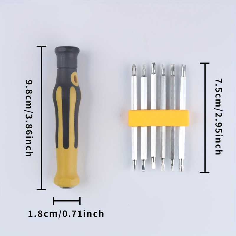 12-In-1 Carbon Steel Precision Screwdriver Set for Phones and Tablets