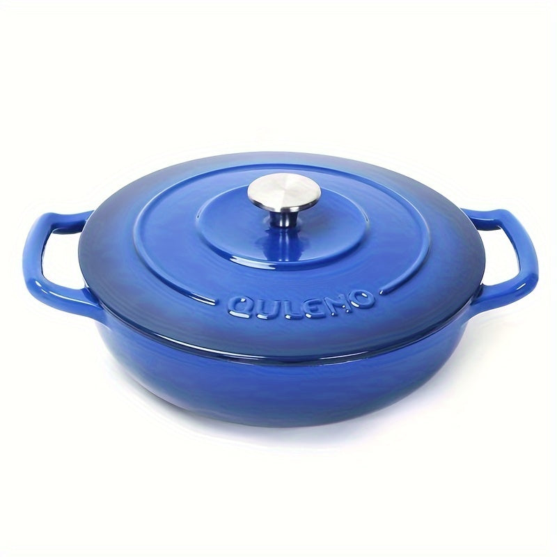Enamel Cast Iron Cookware Pot 111oz Multi-Purpose Induction Ceramic Electric Gas