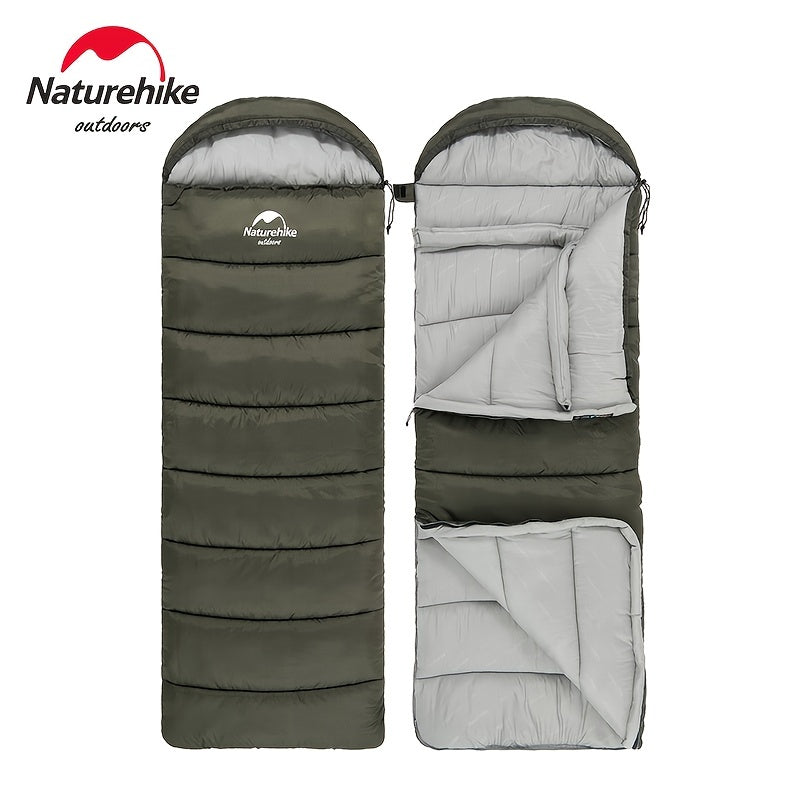 Thermal Envelope Sleeping Bag with Hood for 1 Person 20-39°F Polyester Synthetic