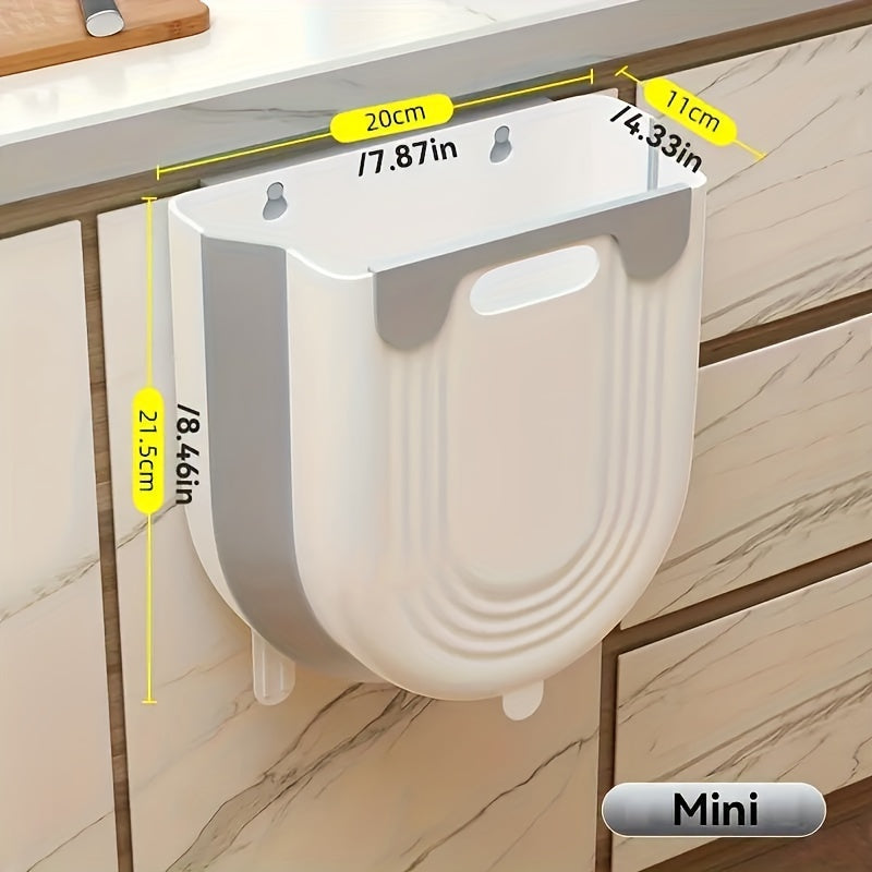 Wall-Mounted Trash Can with Lid for Kitchen Bathroom Space-Saving Easy Installation