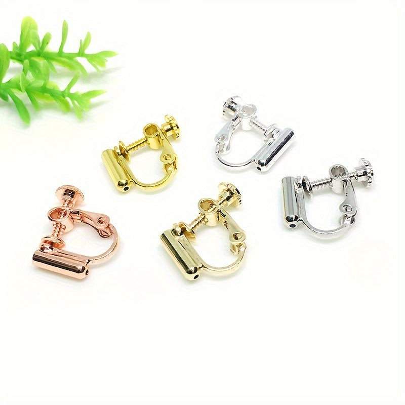 20 пар украшений для ушей с зажимами, без прокола, против боли, подушки, белое золото