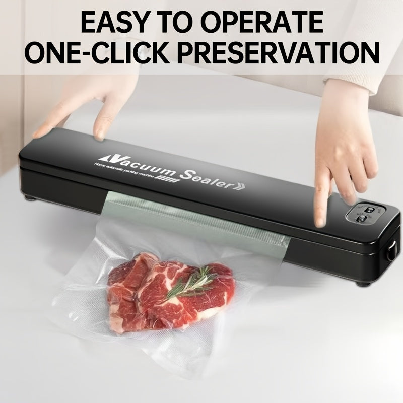 Автоматический вакуумный упаковщик для продуктов с 10 шт. вакуумных пакетов, режим для сухих и влажных продуктов, прост в использовании