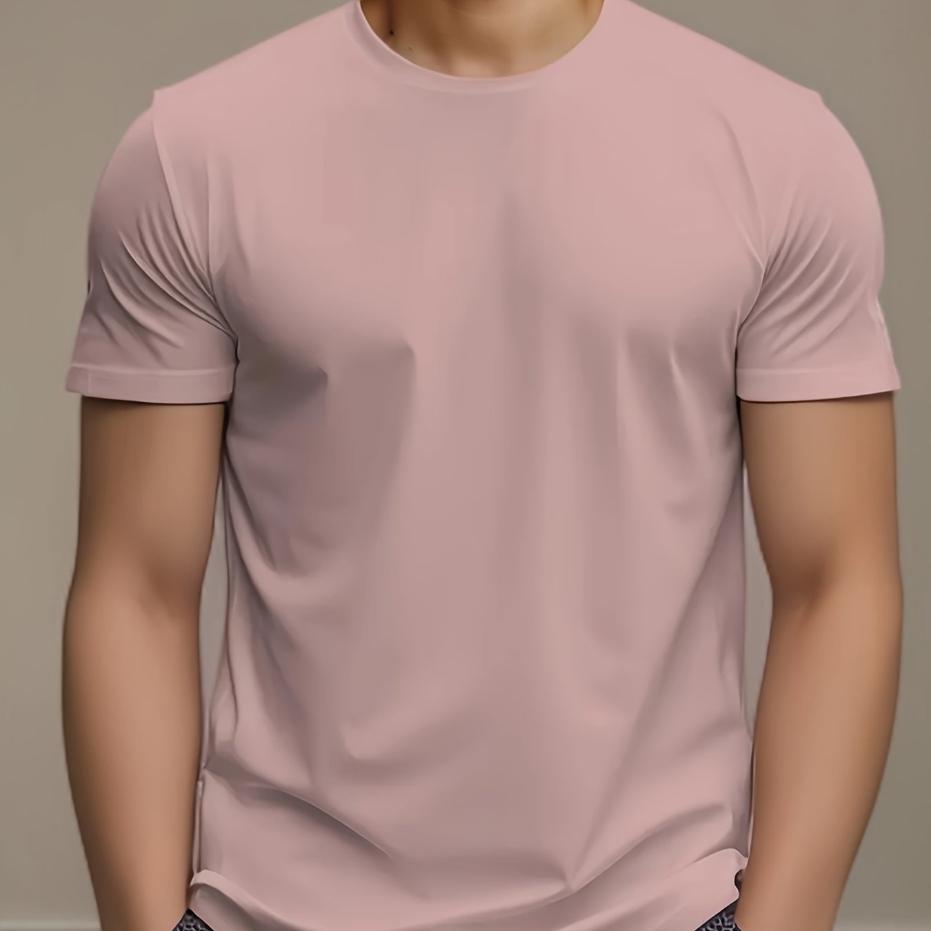 Men's Casual Short Sleeve Crew Neck T-Shirt Polyester Elastane Summer Comfortable Cartoon Design