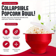 Silicone popcorn maker BPA-free collapsible lid dishwasher safe easy to use