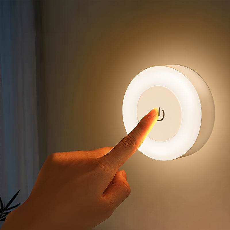 Rechargeable USB Night Light with Touch Switch Adjustable Brightness Indoor Wall Lamp Portable Modern Lighting