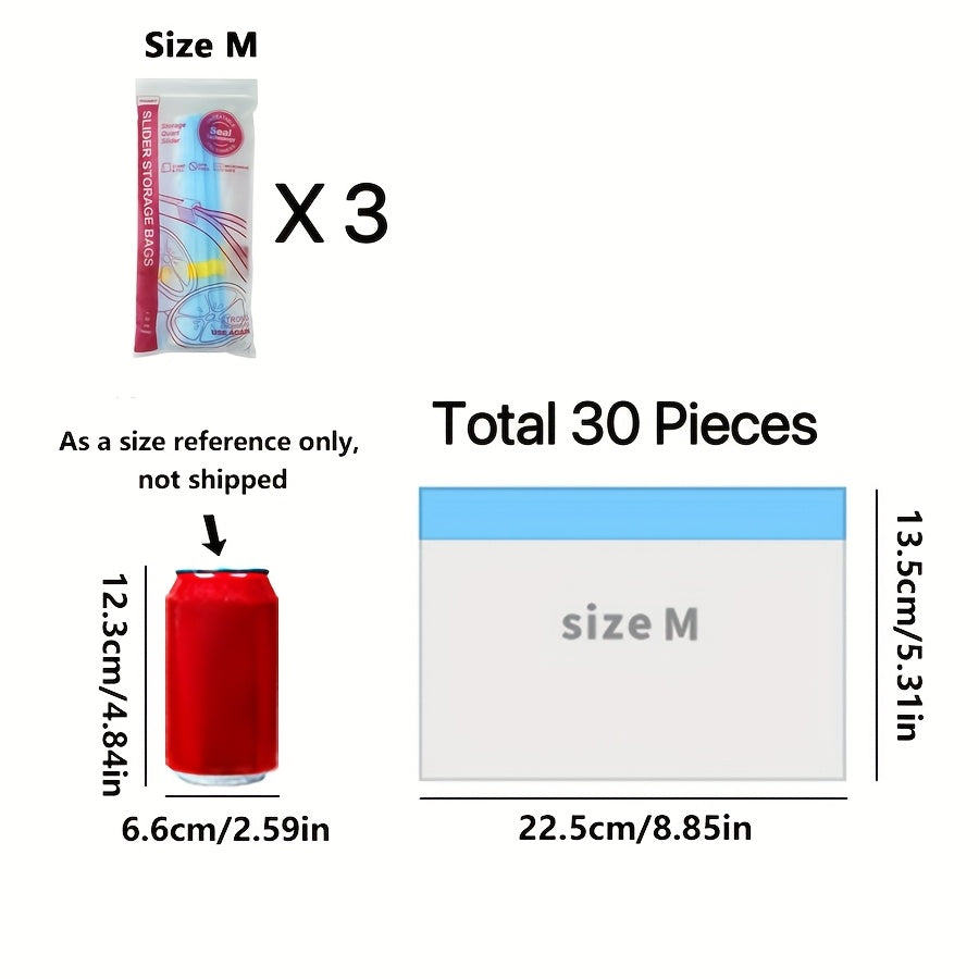 Refrigerator Storage Bags with Sliding Lock Durable Washable Family Camping Essentials