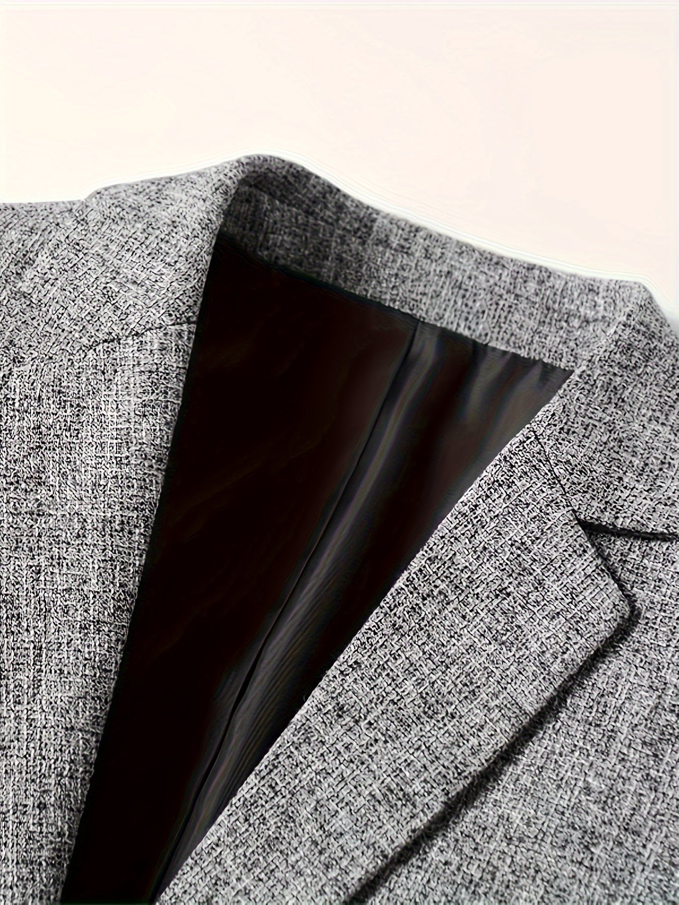 Men's Lightweight Business Casual Blazer Solid Color Long Sleeve Polyester Viscose