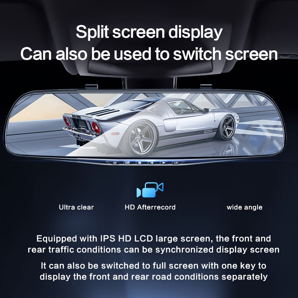 HD Dual Lens Car Dash Cam Night Vision Loop Recording 1080p 64GB Memory