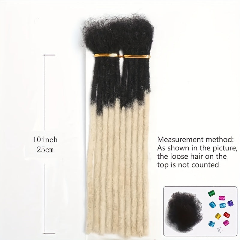 Men's Dreadlock Extensions 0.4cm 10 Strands Human Hair Braids
