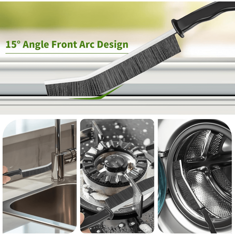 Set of 8 Multi-Purpose Gap Cleaning Brushes Hard Bristles for Grout, Kitchen, Bathroom