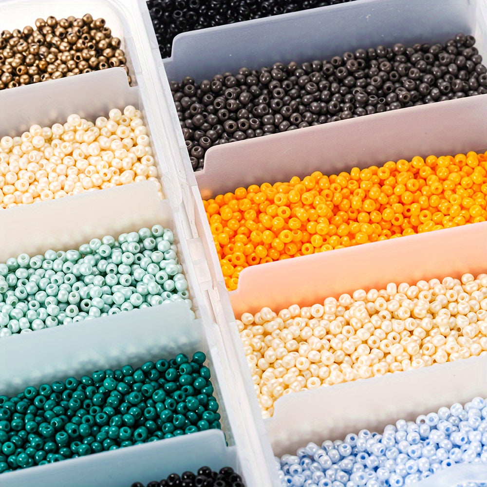 Zargarlik buyumlari uchun 9000 ta rangli 2mm Cross-Stitch tilla toshlari to'plami