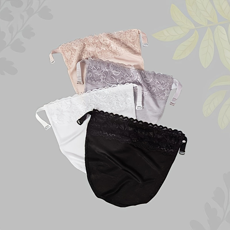 Women’s Front Desk Chest Toppers Set 4 Pieces Anti-Slip Wiper Cloth Bra Accessories