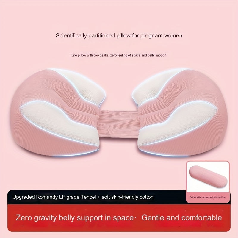 Maternity Pillow for Side Sleepers Waist Support Belly Relief Ultra-Soft Polyester