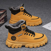 Women's Chunky Heel Slip-Resistant Ankle Boots Brown Black All-Season