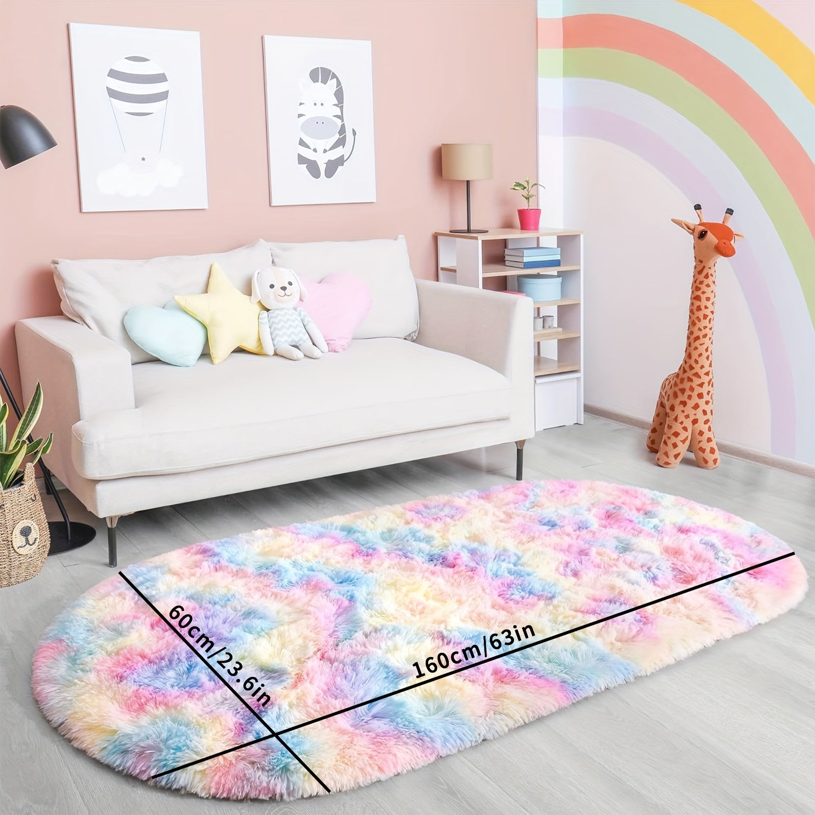 Plush yotoqxona gilami - Yumshoq, qulay, sirpanmaydigan, mashinada yuviladigan, teriga do'st, ichki foydalanish va yotoq yonida mukammal