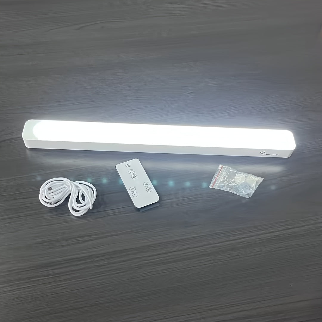 Luz LED táctil inalámbrica recargable con control remoto, montaje magnético, regulable para armarios, cocina y espejo de maquillaje