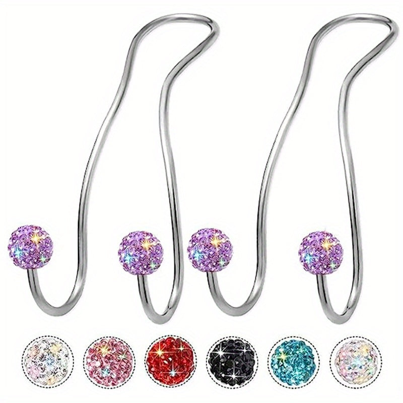 2PCS Car Headrest Hooks Metal Universal Seat Back Organizer Bag Holder