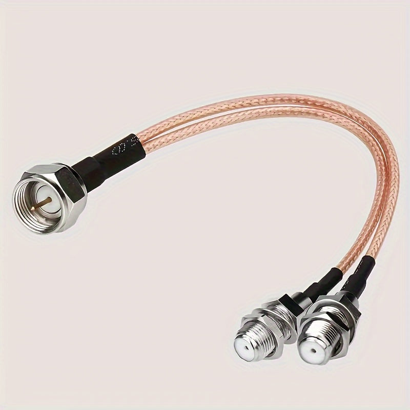 Кабель коаксиального сплиттера F Type RG6, 50 Ом, антенна для ТВ, 3-ходовой сплиттер-комбинированный, адаптер F Male к F Female Dual RG316 RF, коаксиальный кабель 14.99 см - $14.99