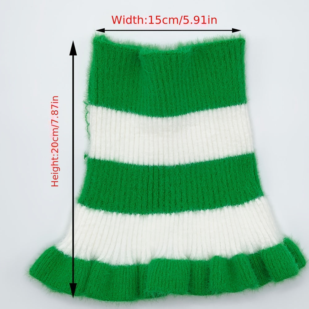 Winter Mink Velvet Neck Sleeve with Button Decor for Outdoor Wear Warm Fake Collar