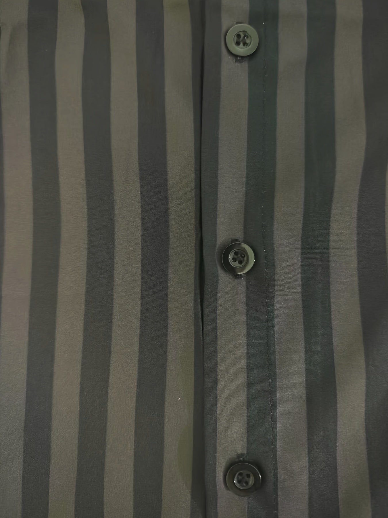 Men's Summer Striped Business Shirt Short Sleeve Regular Fit Polyester Elastane Lightweight Workwear