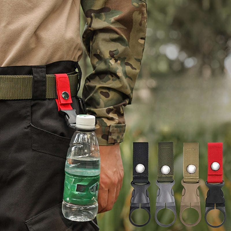 Nylon Water Bottle Holder with Carabiner Clip for Hiking Camping Outdoor Activities