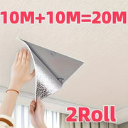 2 Rolls of Linen Pattern Wall Stickers Waterproof Self-Adhesive 10M DIY 3D Wallpaper