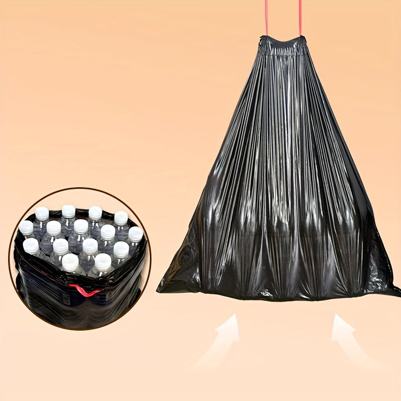 Og'ir yuk uchun yirtiqdan himoyalangan polietilen axlat sumkalar, 6 ta rulonli paket, uy ofis oshxona uchun