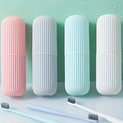 Portable Travel Toothbrush and Toothpaste Storage Case for Bathroom and Outdoor Use