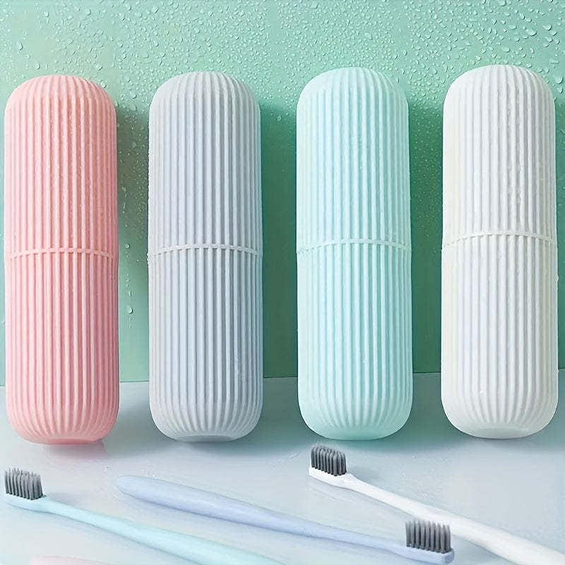 Portable Travel Toothbrush and Toothpaste Storage Case for Bathroom and Outdoor Use