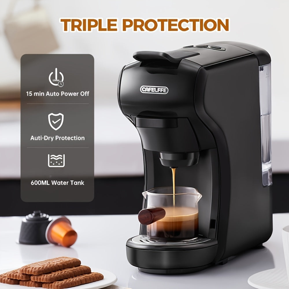 Coffee Maker Hot Cold Brew Capsule Coffee Machine 600ml Removable Water Tank