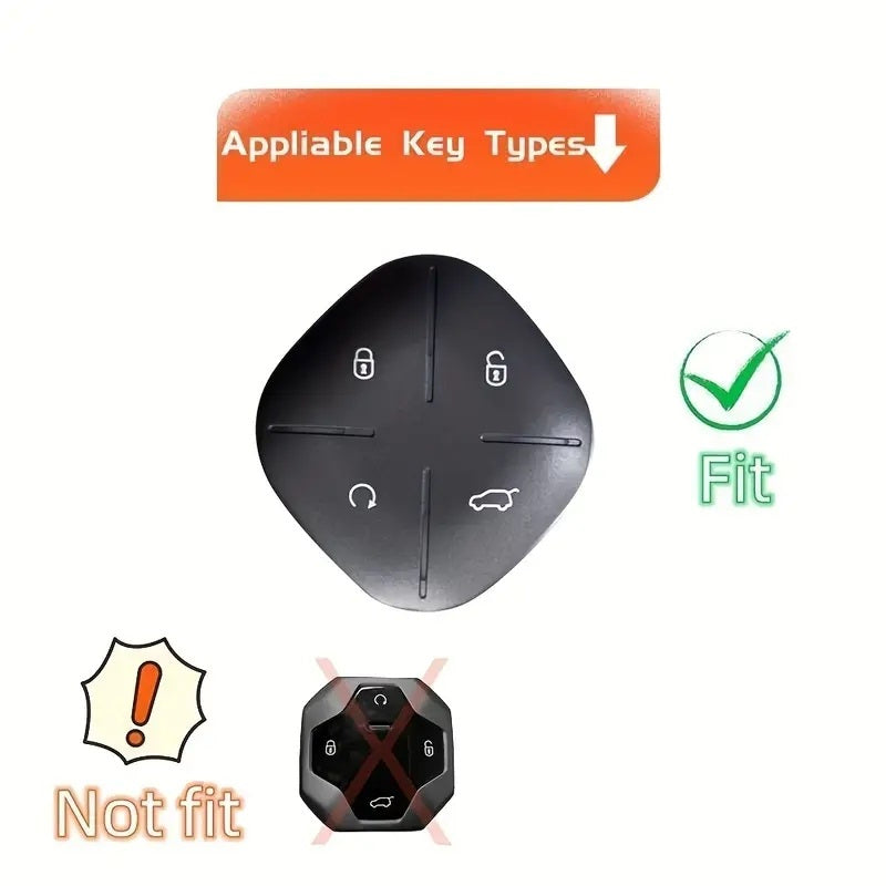 Car Remote Key Fob Cover TPU Holder with Keychain for SUV Protection