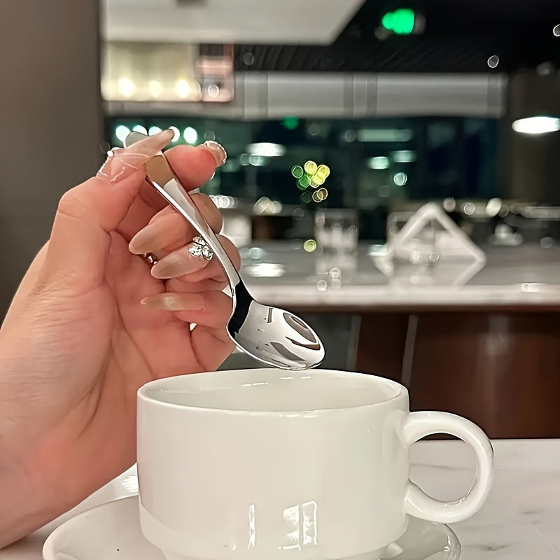 12 ta Stainless Steel Coffee Spoons to'plami - uzoq davom etadigan desert va aralashtirish qoshlari, idish yuvish mashinasiga xavfsiz, Uy, oshxona yoki restoran uchun ajoyib - Rojdestvo, Xellouin, Paskha, Hanuka va Tashakkur bayramlari uchun mukammal
