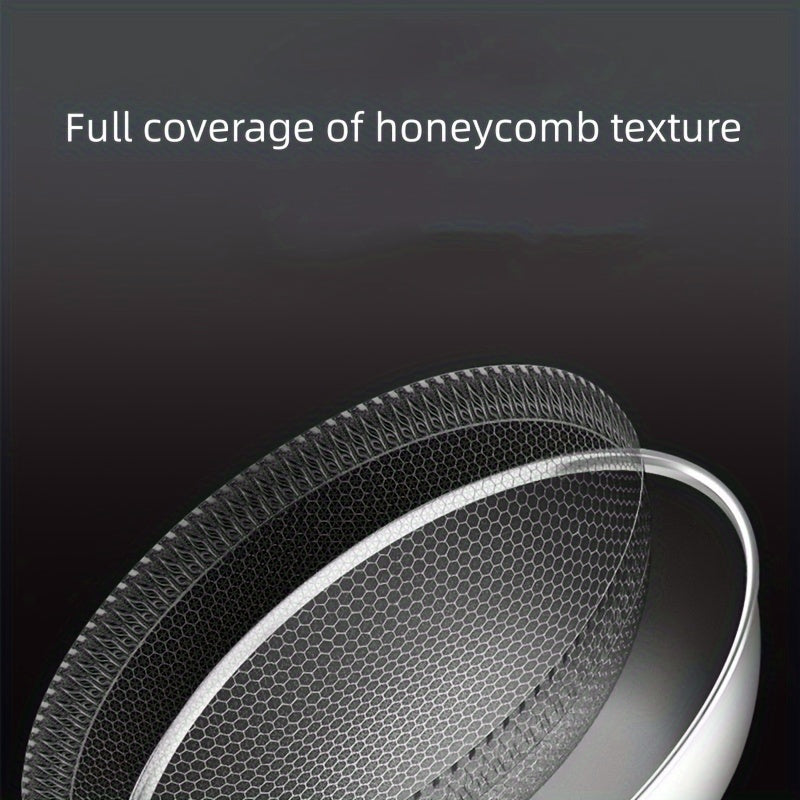 Sartén de acero inoxidable con recubrimiento antiadherente de panal de abeja de 10 pulgadas para cocción a gas y inducción