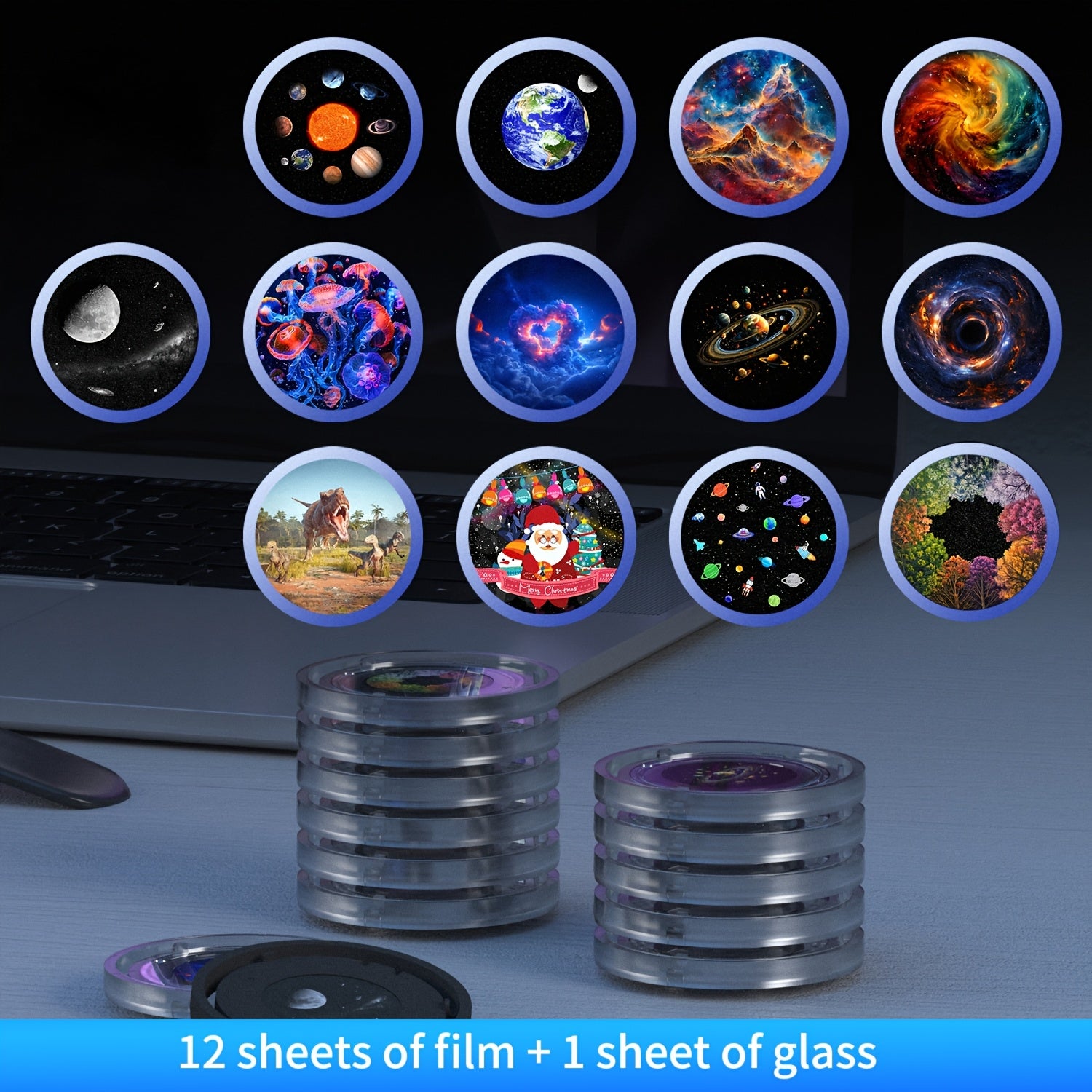 Kids Starry Night Projector Set with RGB Lights | 13-in-1 Nebula, Music, 4K