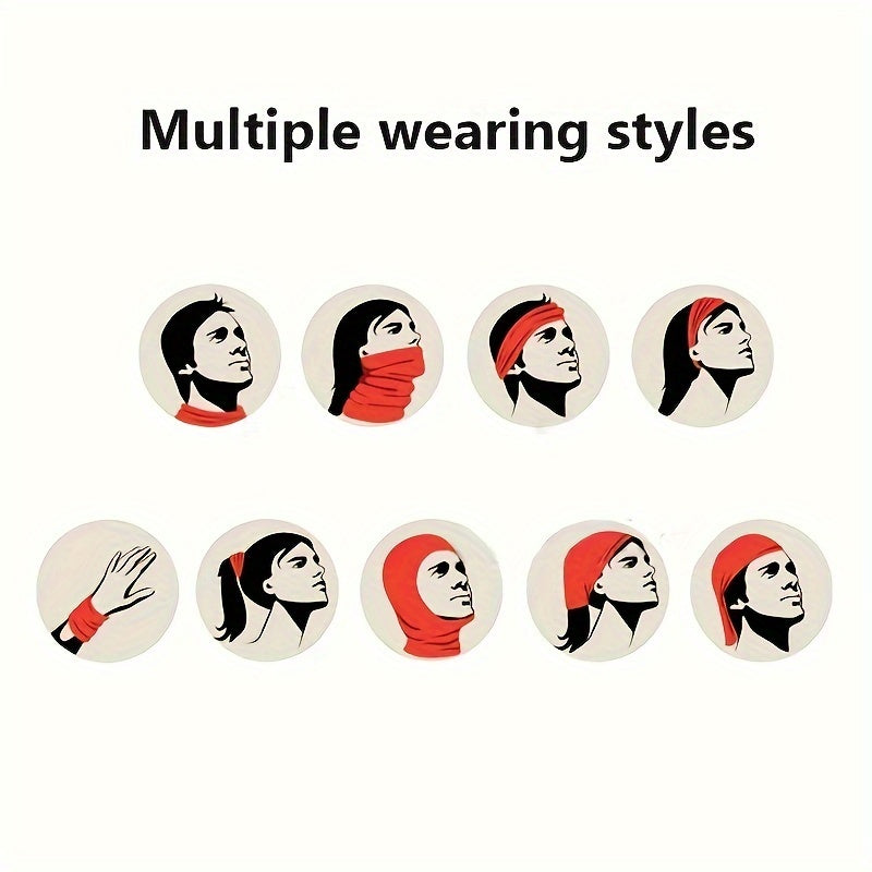 Set of 4 Four Seasons Lightweight Outdoor Sun Protection Cycling Neck Gaiters Dead Leaf Print for Men Women