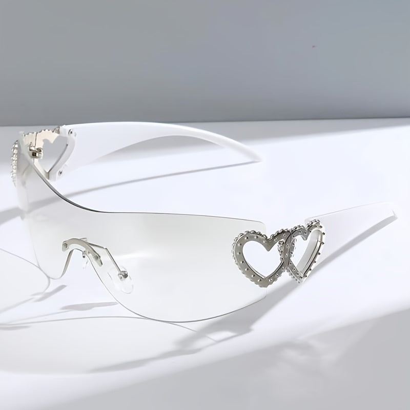 Ayollar uchun yurak shaklidagi moda quyosh ko‘zoynaklari UV himoyasi yozgi ta'til dam olish