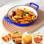 Qotishma po'latdan yasalgan skilet emal bilan qoplangan 19.99 sm ko'p maqsadli pech grill idishlari