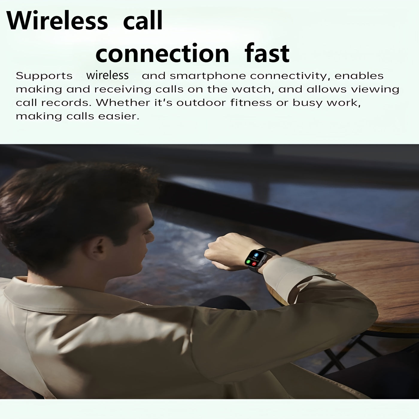 2024 Smart Watch HD Display Full Touch Screen Call Text Fitness Tracker Pedometer