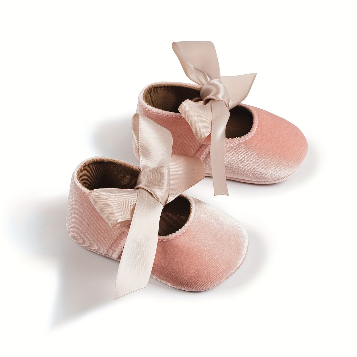 Infant Baby Girls Soft Sole Mary Jane Flats with Bowknot and Rubber Sole