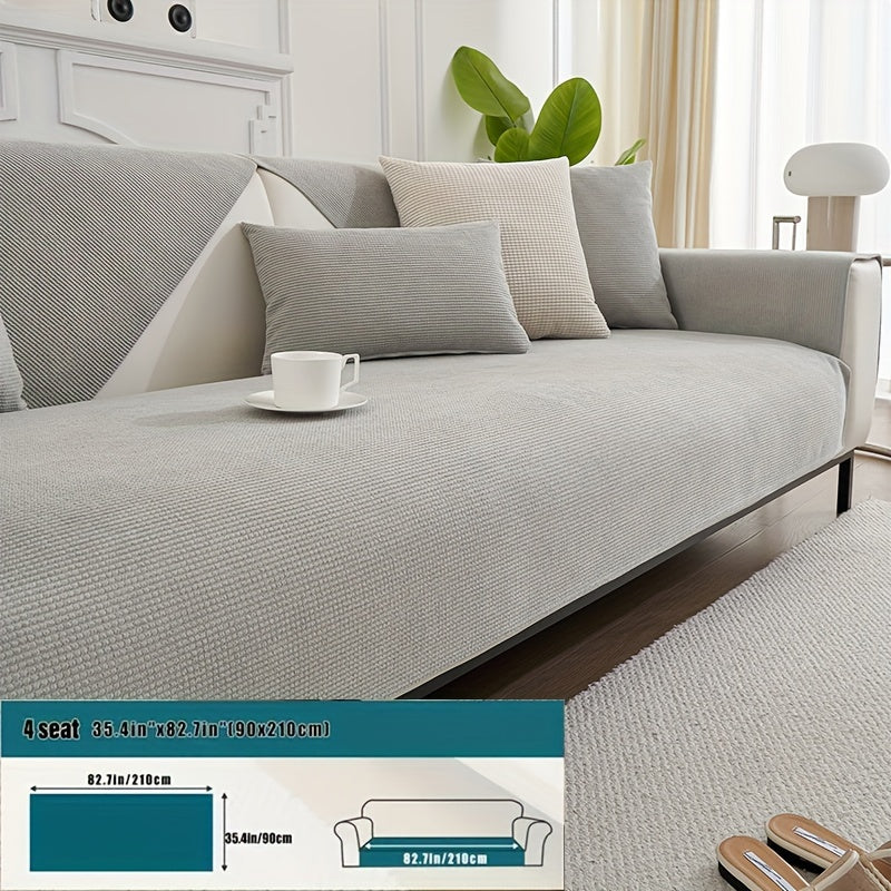 Water-Resistant Non-Slip Velvet Sofa Cover for Armchairs, Loveseats, and Sectionals