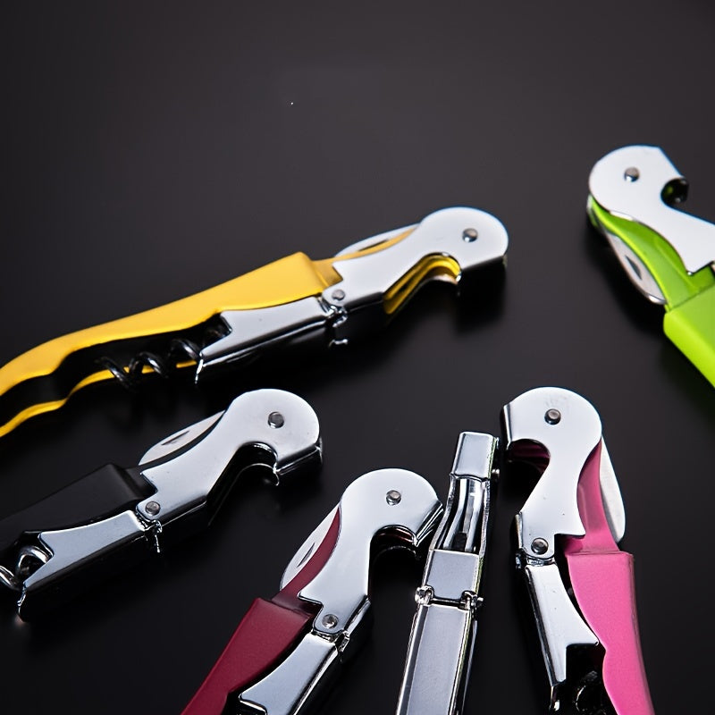 Zamonaviy va mustahkam Ikki Rangli Noxudli Temir Qizilquyosh Sharob va Pivo Ochiqchi, ko'p funksiyali qopqoq ochuvchi va yashil va pushti tutqichlar bilan oshxona yoki ovqatlanish uchun.